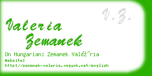 valeria zemanek business card